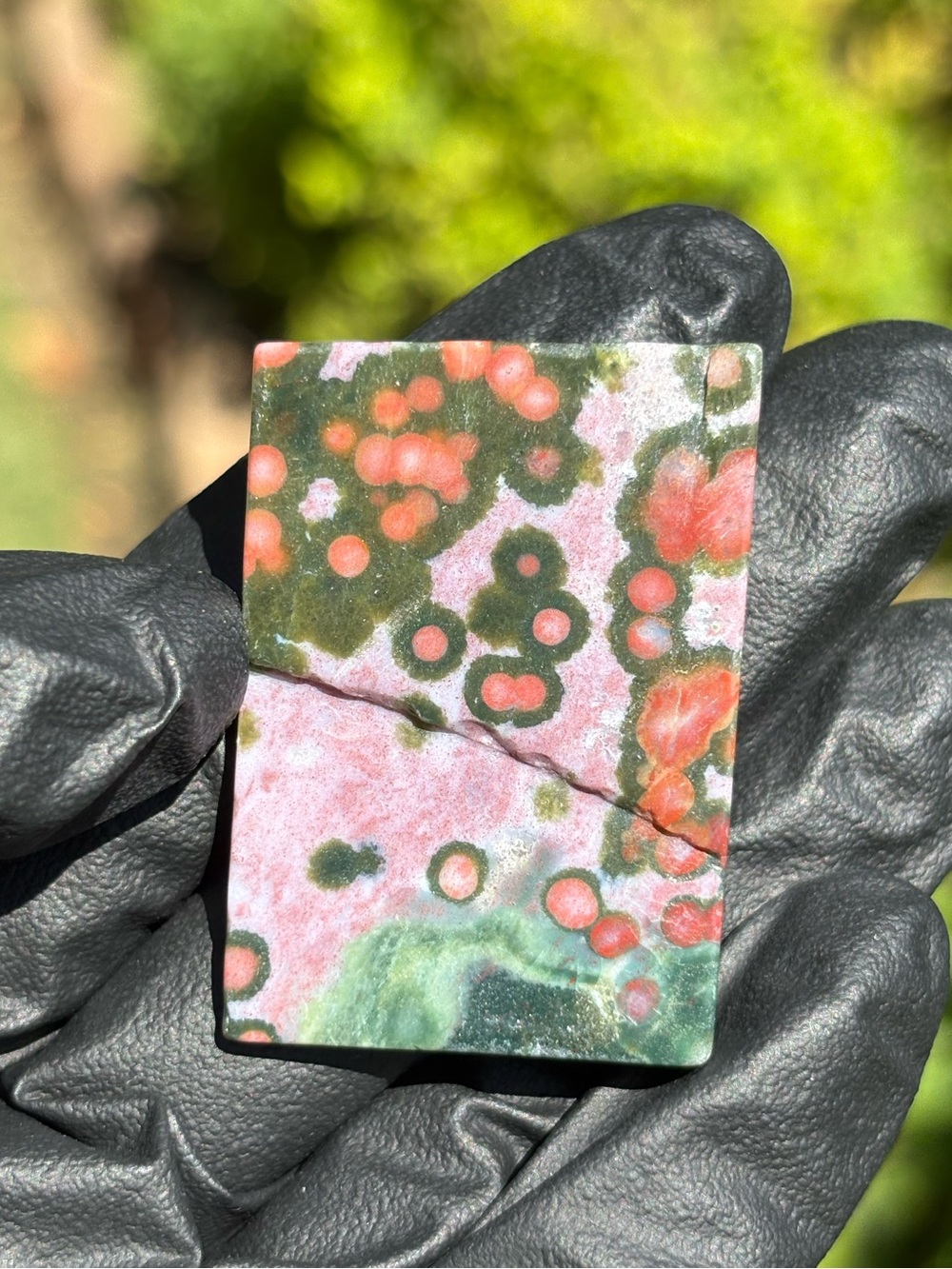 Small Ocean Jasper Crystal Slab - Polished Sea Jasper - Colorful Jasper